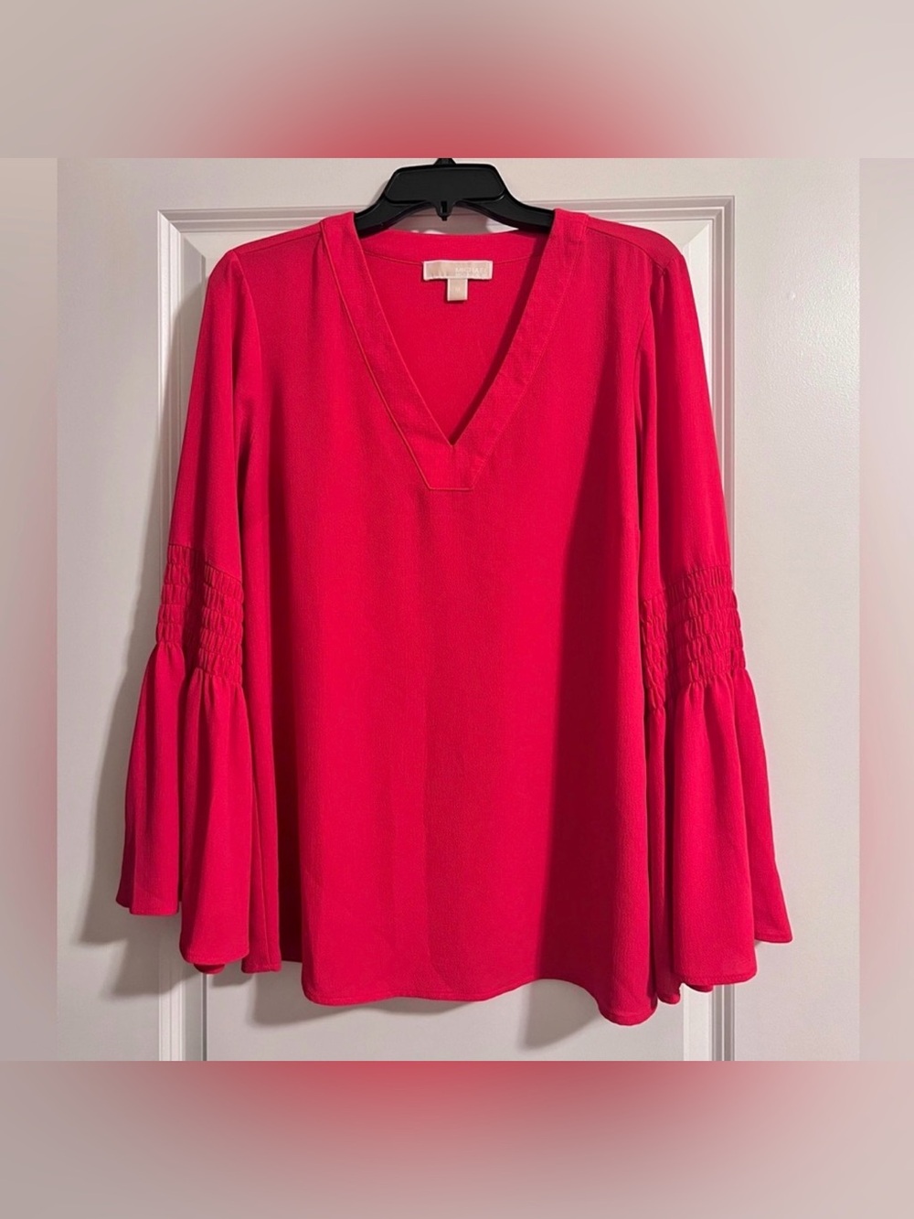 Michael Kors Pink V-neck Blouse Size Small